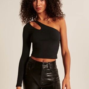 Abercrombie Black One Shoulder Top